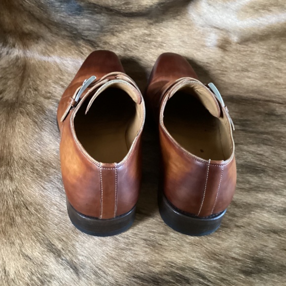 MAGNANNI Marco II Monk Fine Leather Loafers Made In Spain - Picture 4 of 12